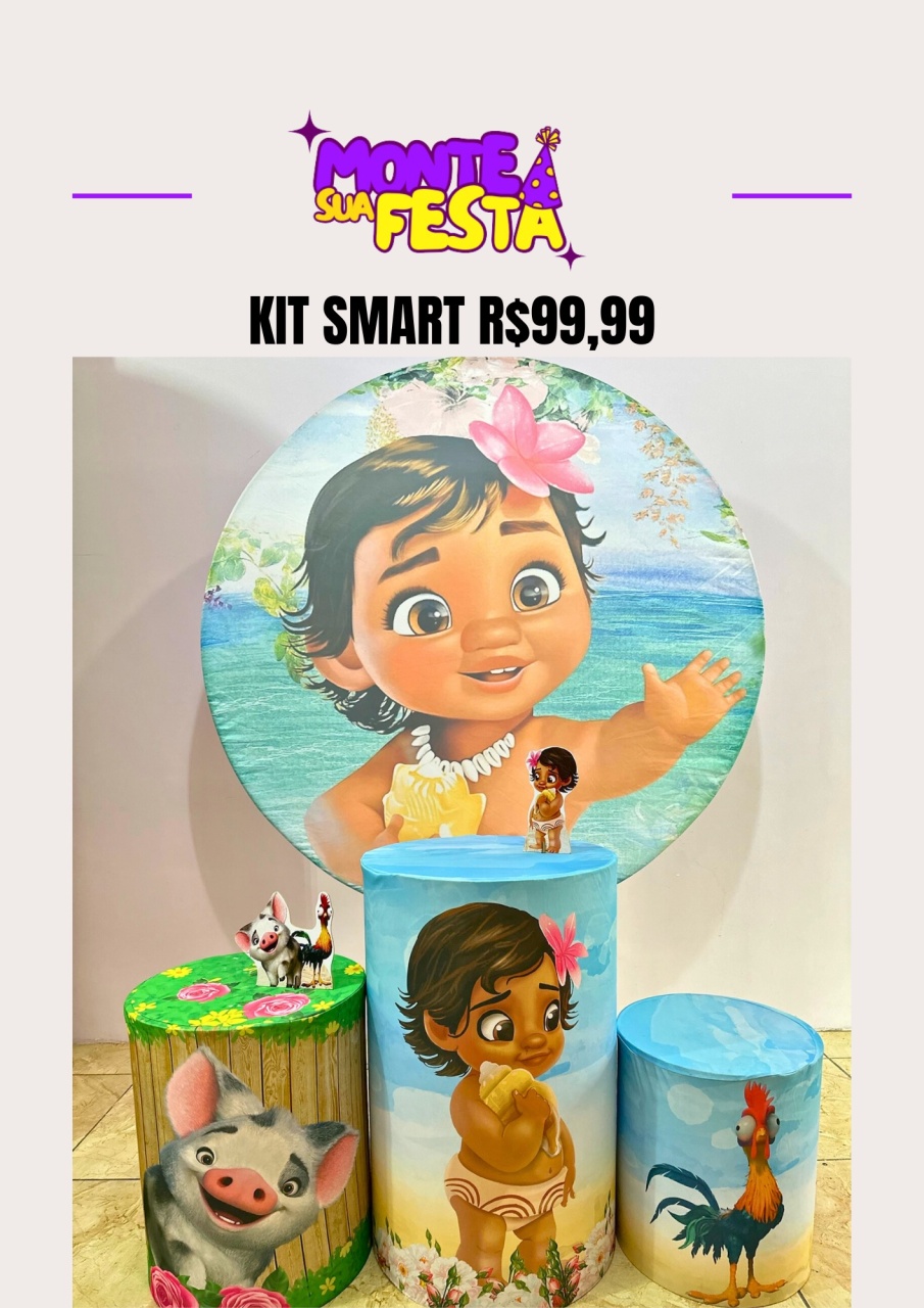 Moana Baby - Kit Smart - Monte sua festa 