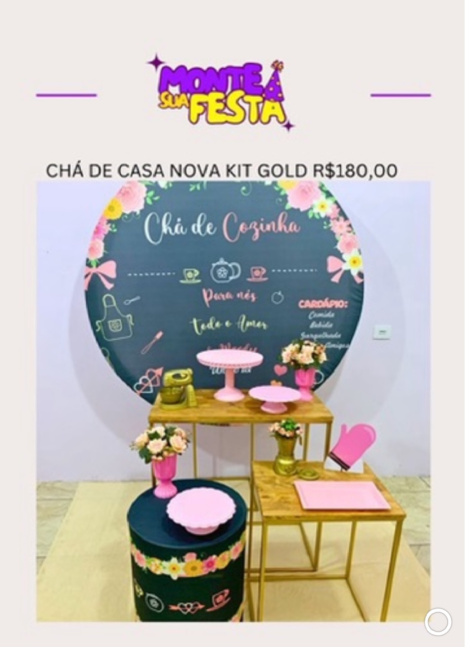 Chá de Casa Nova - Kit Gold  - Monte sua festa 