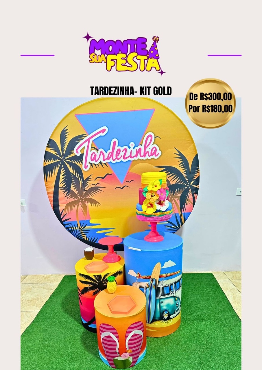 Tardezinha 1.0 - Kit Gold Feminino - Monte sua festa 