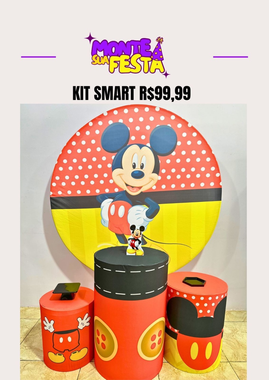 Mickey - Kit Smart - Monte sua festa 