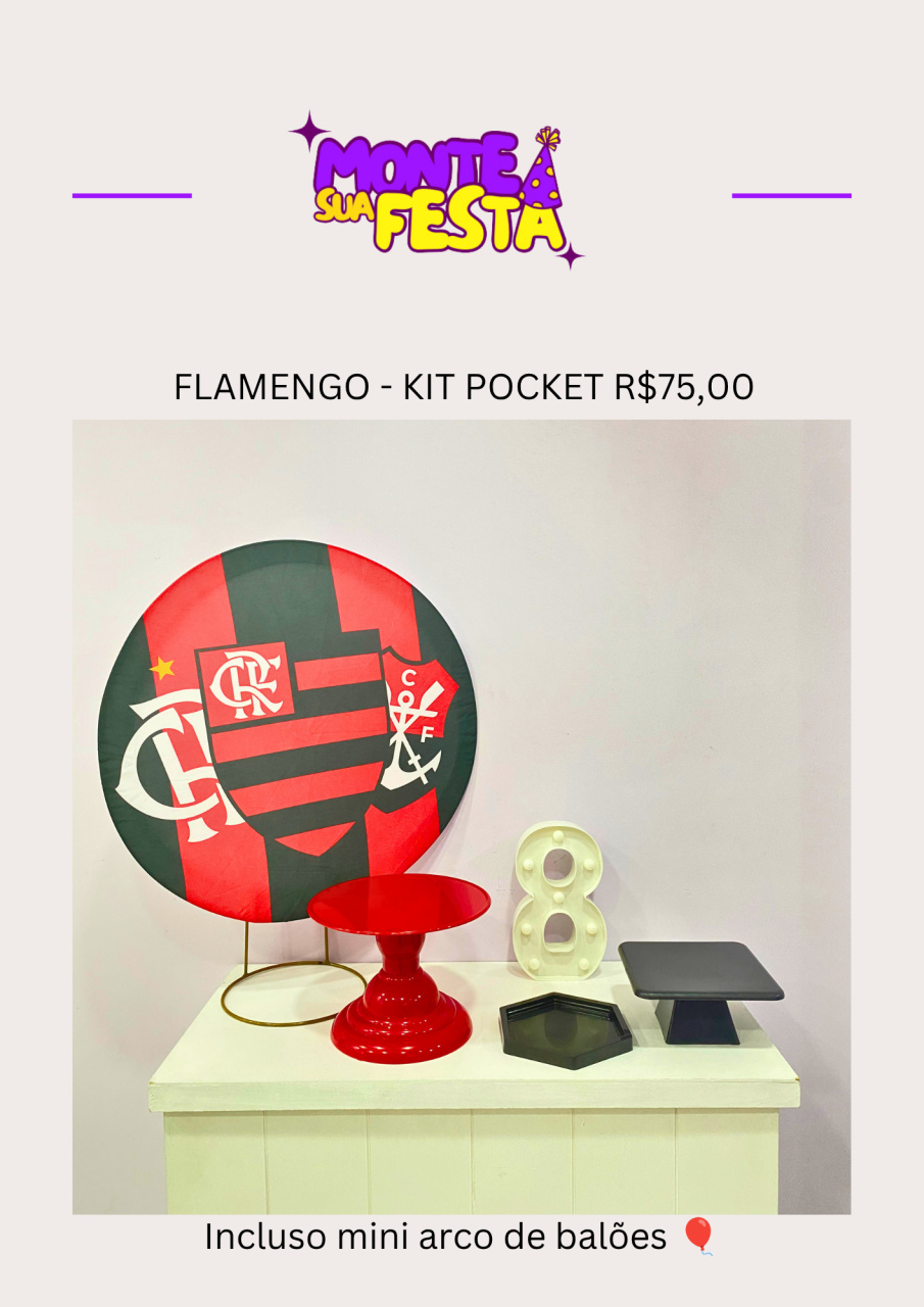 Flamengo - Kit Pocket - Monte sua festa 