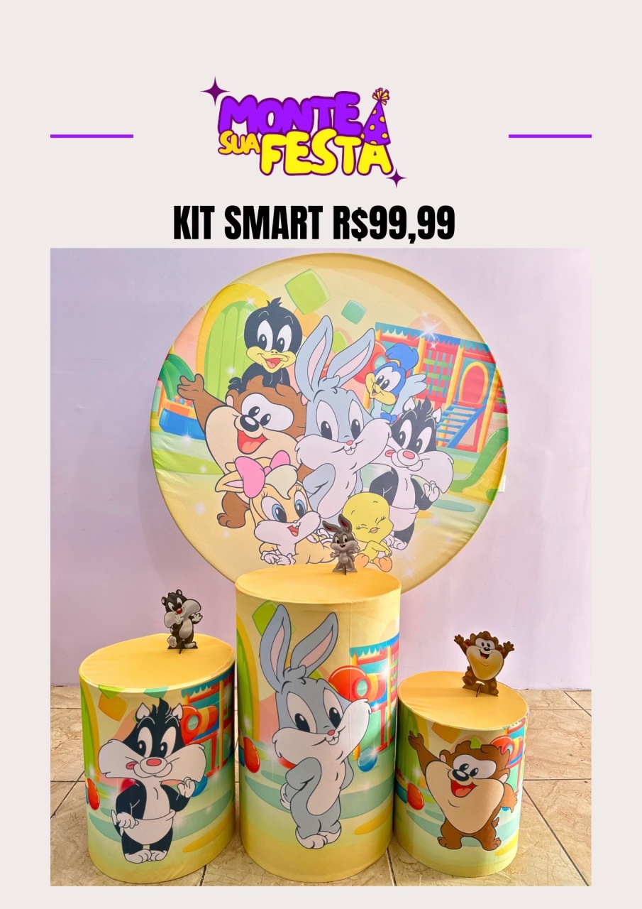 Baby Looney Tunes - Kit Smart  - Monte sua festa 