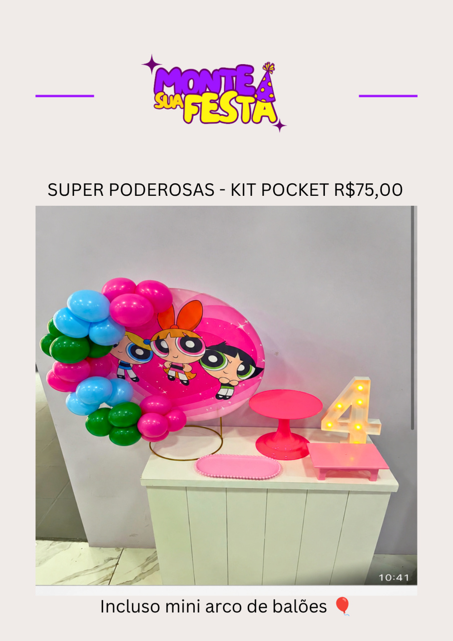 Meninas Super Poderosas - Kit Pocket - Monte sua festa 