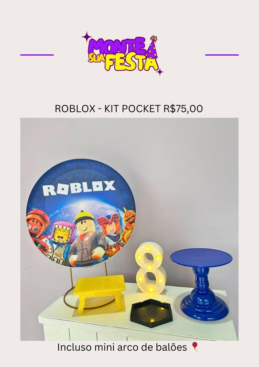 Roblox - Kit Pocket - Monte sua festa 