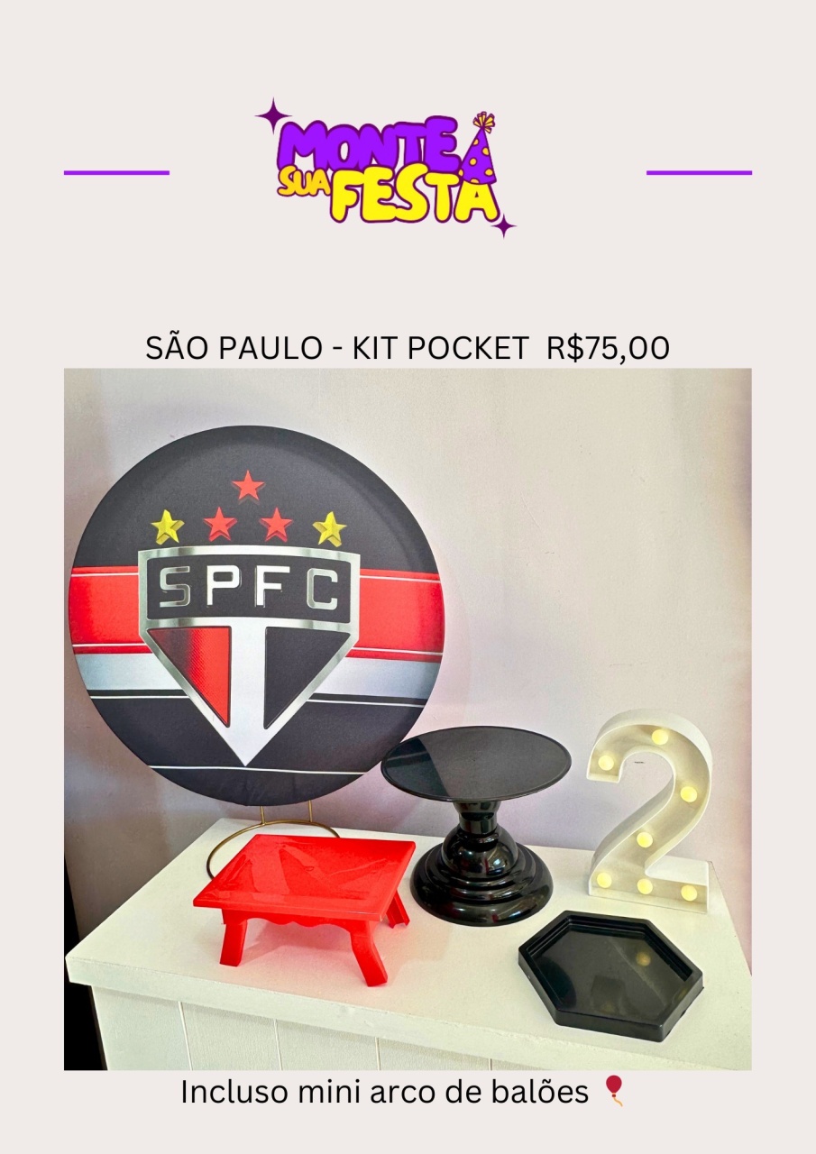 São Paulo - Kit Pocket  - Monte sua festa 