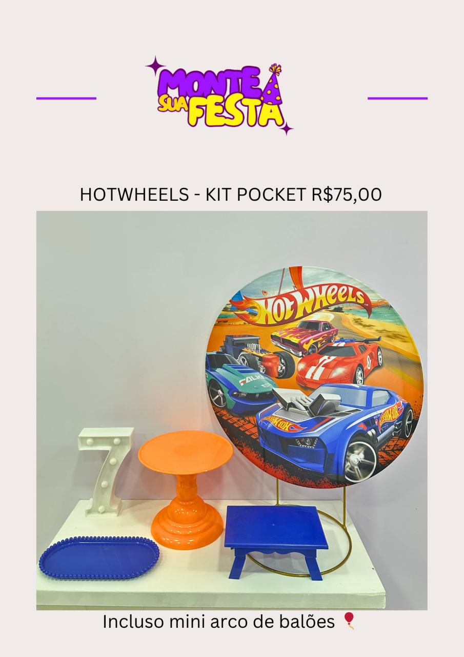Hot Wheels - Kit Pocket - Monte sua festa 