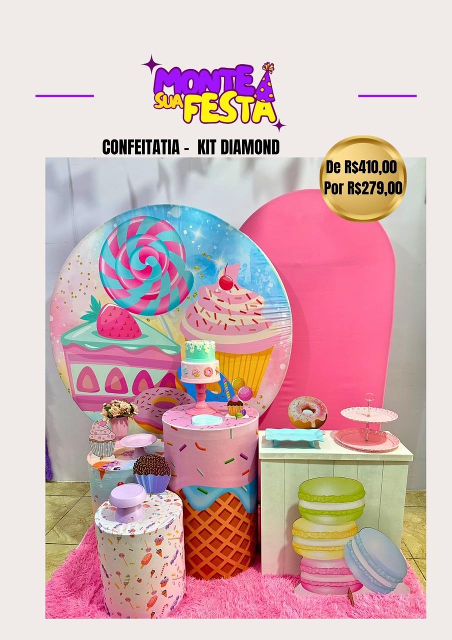 Confeitaria - Kit Diamond - Monte sua festa 