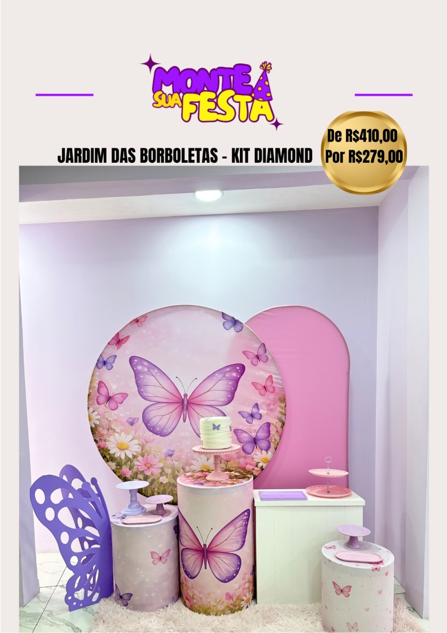 Jardim das Borboletas - Kit Diamond - Monte sua festa 