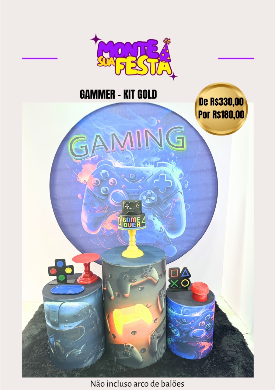 Gammer - Kit Gold - Monte sua festa 