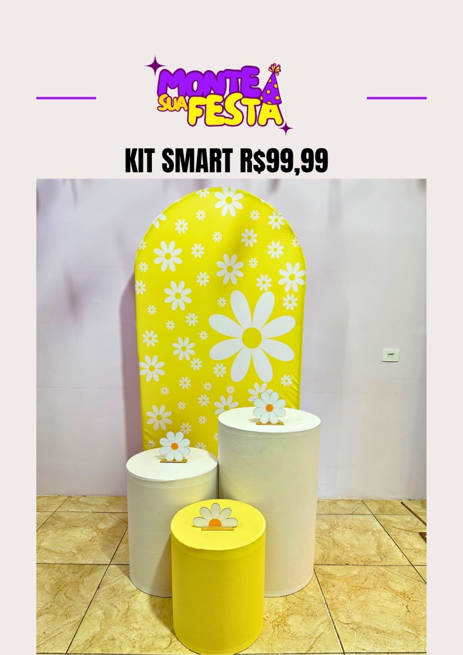 Margaridas Amarela - Kit Smart  - Monte sua festa 