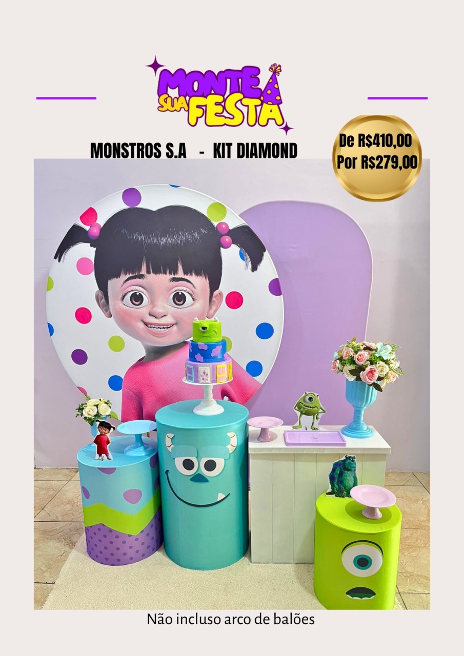 Monstro S.a - Kit Diamond  - Monte sua festa 