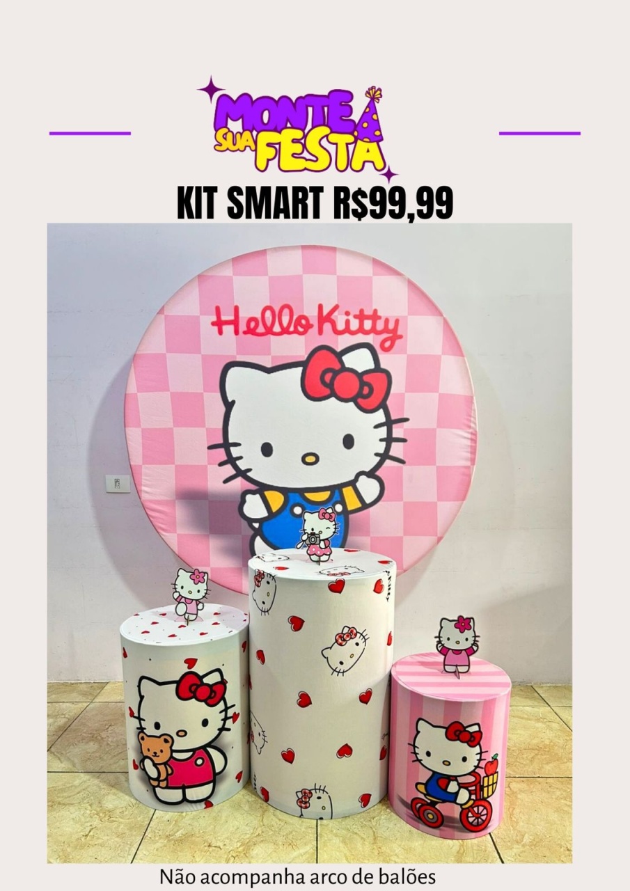 Hello Kitty - Kit Smart  - Monte sua festa 