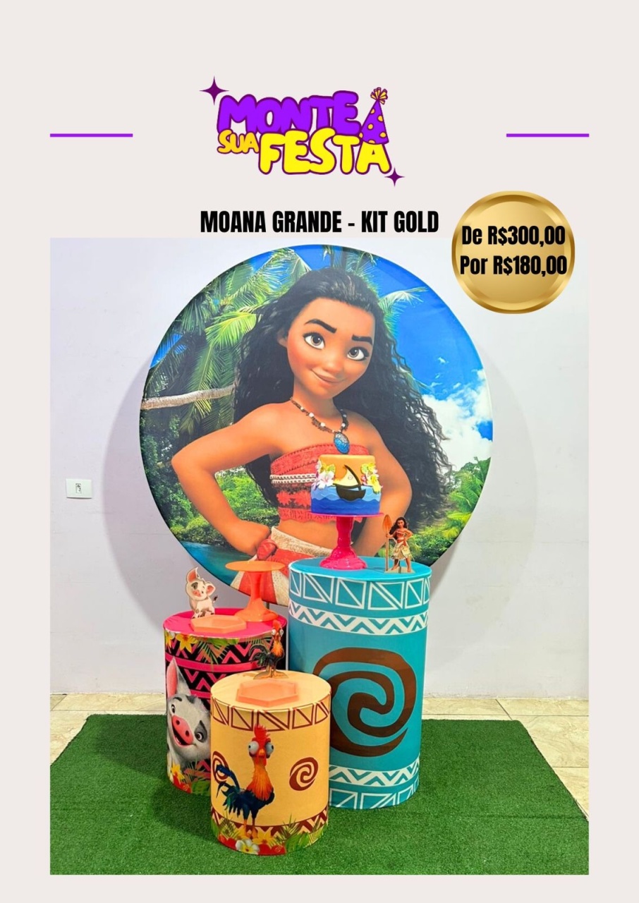 Moana 2.0  - Kit Gold - Monte sua festa 