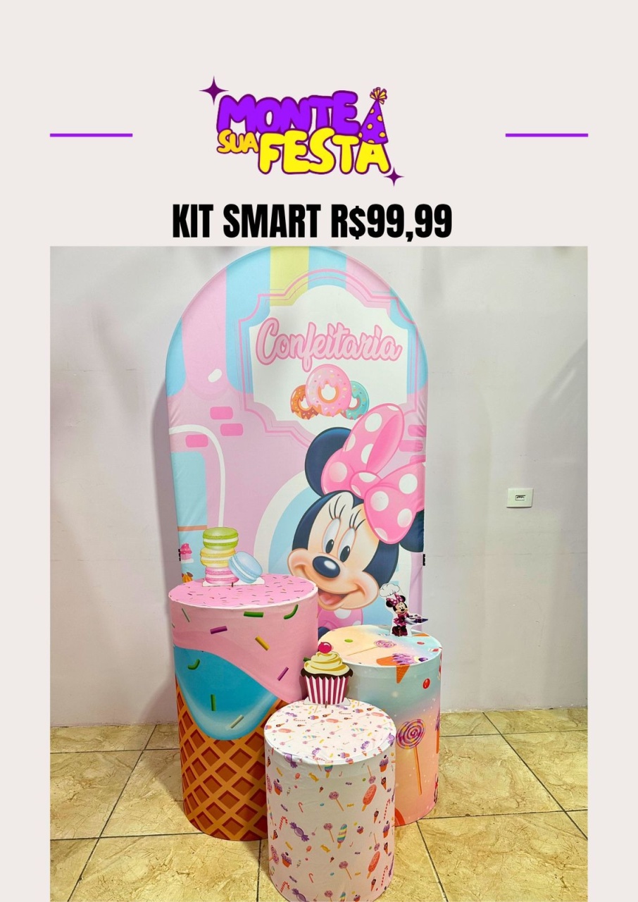 Minnie Confeiteira - Kit Smart  - Monte sua festa 