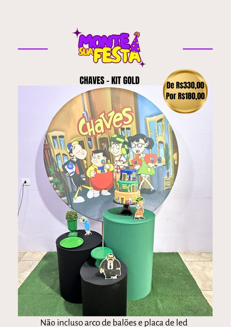 Chaves - Kit Gold - Monte sua festa 