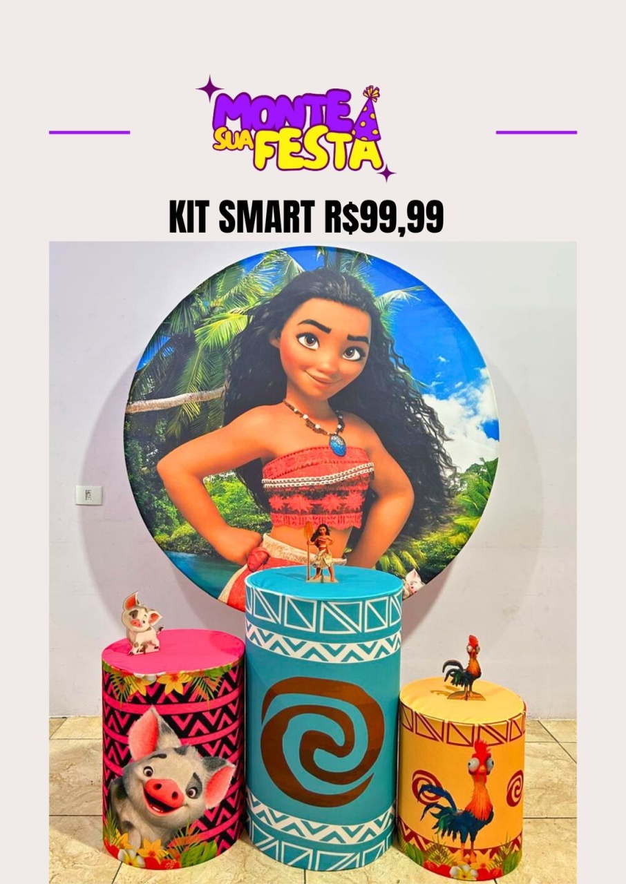 Moana 2.0 - Kit Smart - Monte sua festa 