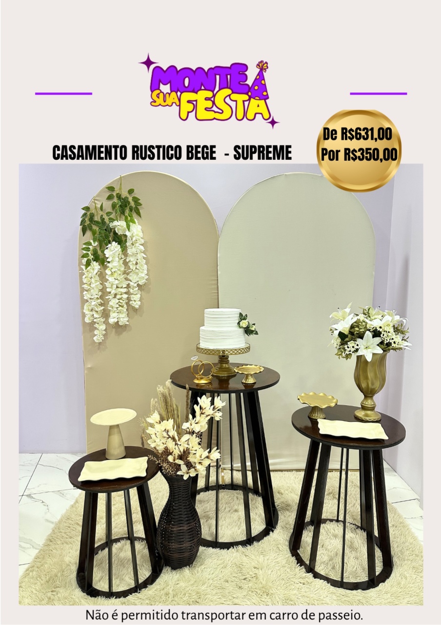 Casamento Rústico Tons Terrosos - Supreme - Monte sua festa 