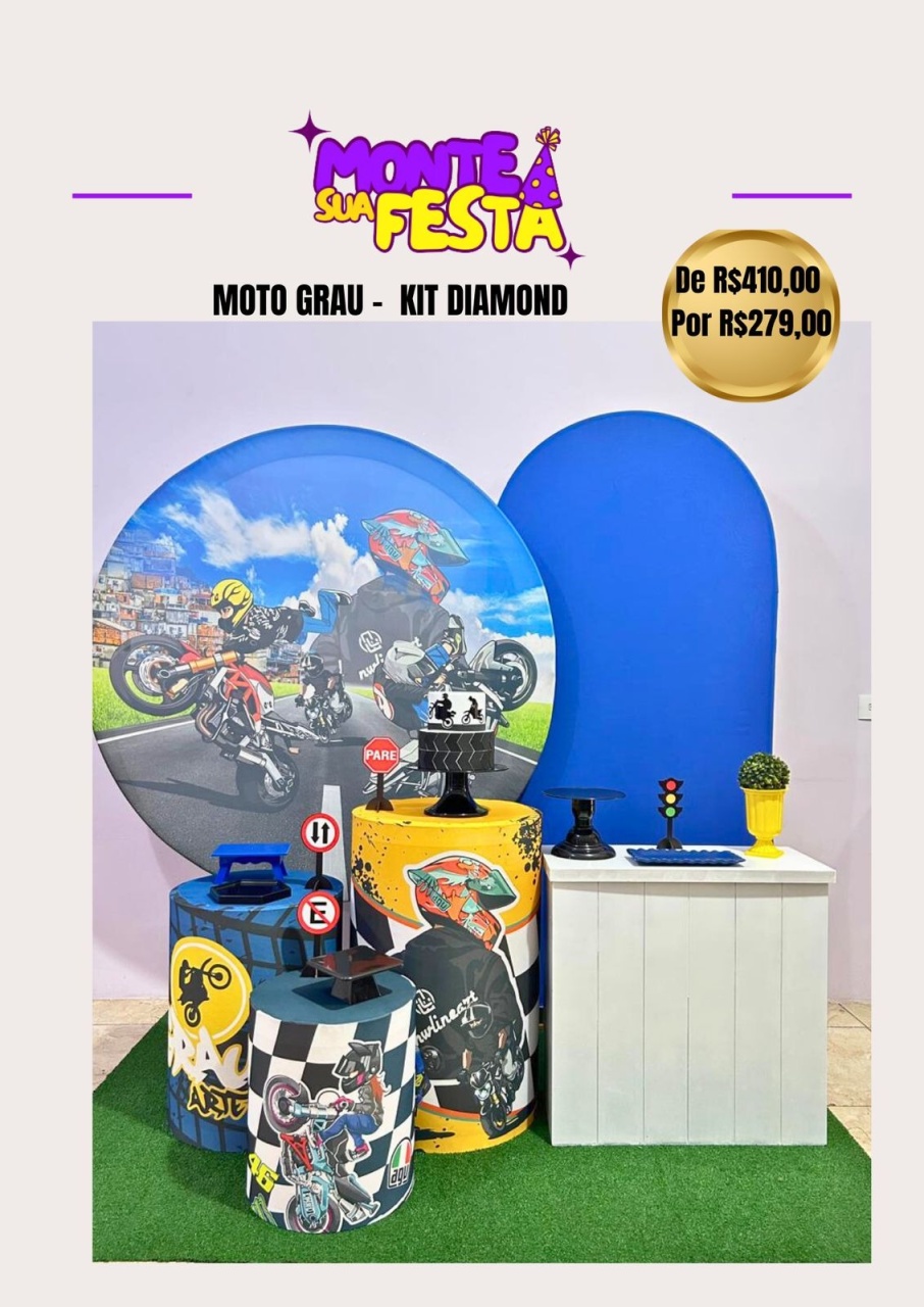 Motocicleta - Kit Diamond - Monte sua festa 