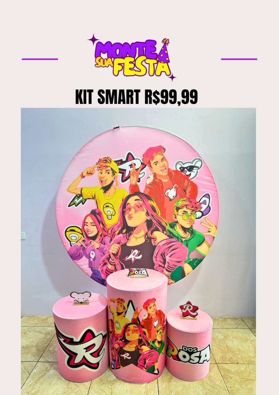 Os Rosa Menina - Kit Smart - Monte sua festa 