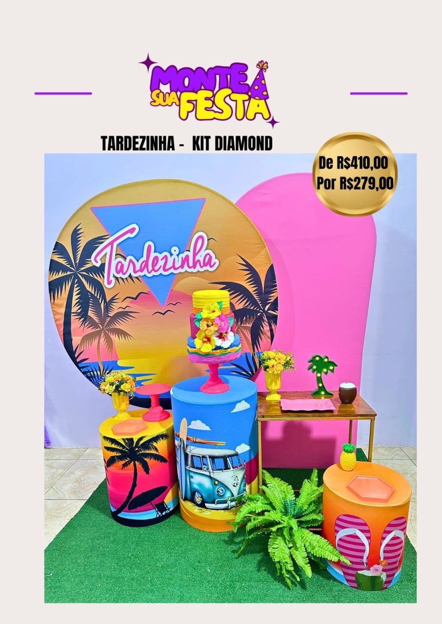 Tardezinha 1.0 - Kit Diamond Feminino - Monte sua festa 