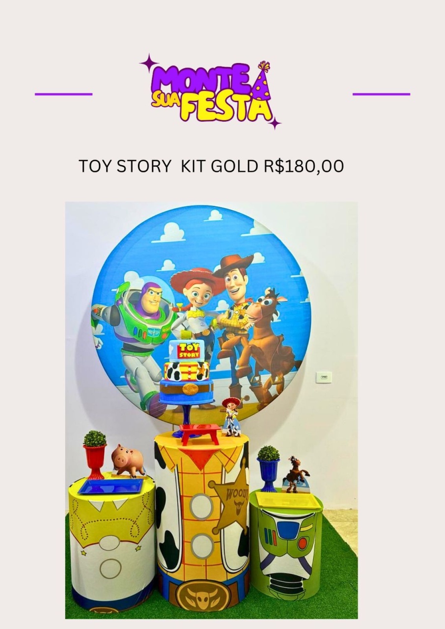 Toy Story - Kit Gold  - Monte sua festa 