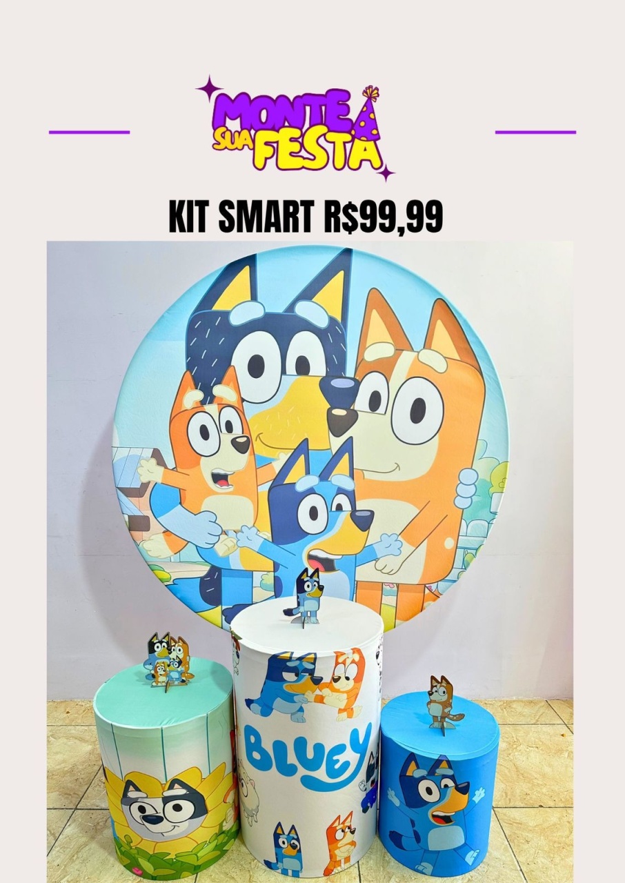 Bluey Menino - Kit Smart  - Monte sua festa 