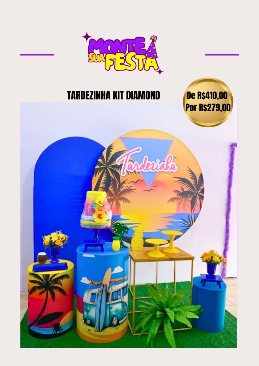Tardezinha 1.0 - Kit Diamond Masculino - Monte sua festa 