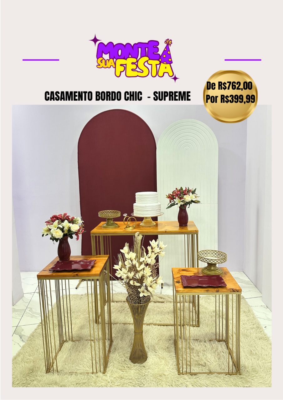 Casamento Bordo Chic - Supreme - Monte sua festa 