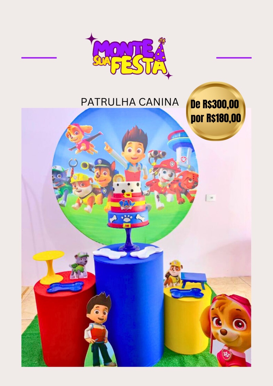 Patrulha Canina Menino - Kit Gold - Monte sua festa 