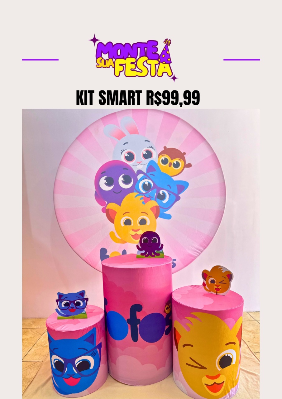 Bolofofos Menina - Kit Smart  - Monte sua festa 