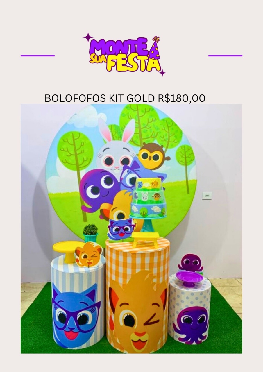 Bolofofos Menino - Kit Gold - Monte sua festa 