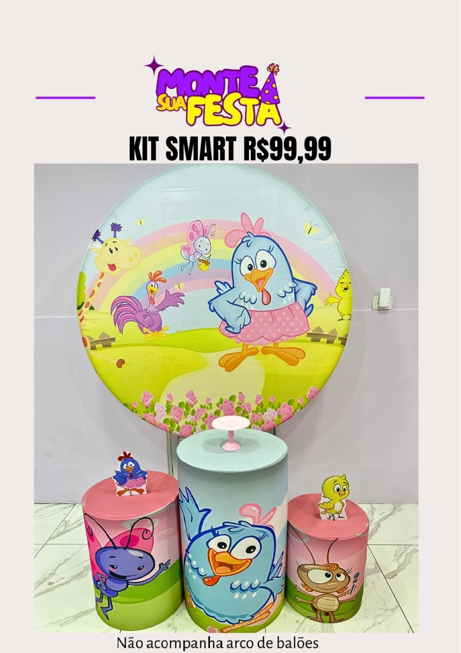 Galinha Pintadinha Menina - Kit Smart  - Monte sua festa 