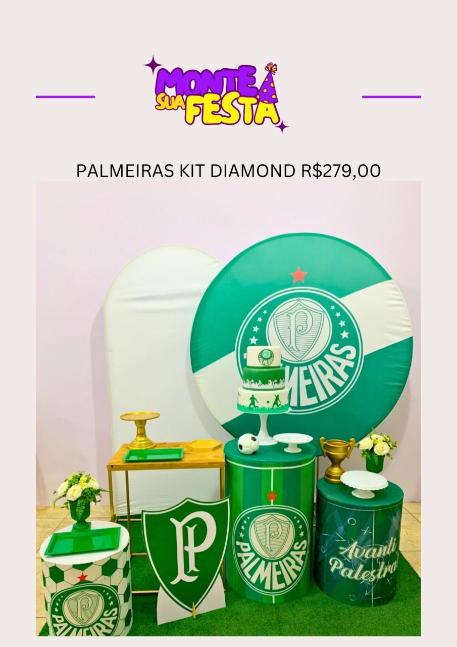 Palmeiras - Kit Diamond - Monte sua festa 