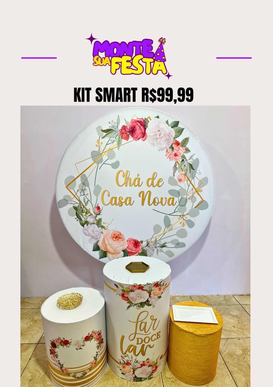 Chá de Casa Nova (Lar Doce Lar) - Kit Smart  - Monte sua festa 