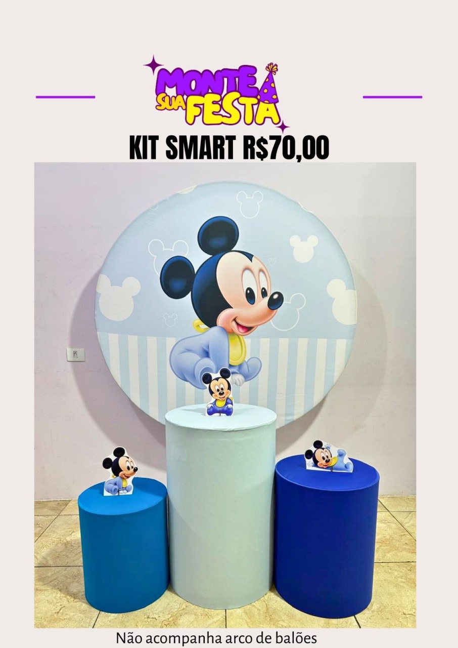Mickey Baby - Kit Smart  - Monte sua festa 