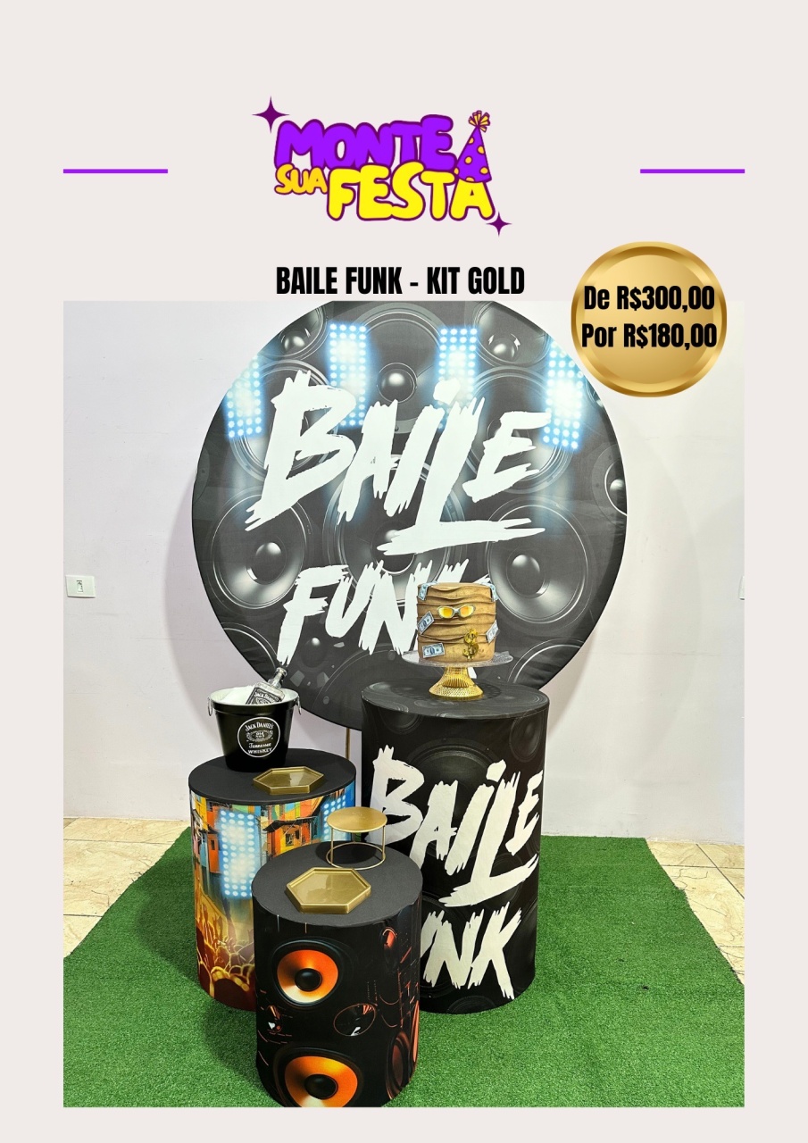 Baile Funk - Kit Gold  - Monte sua festa 