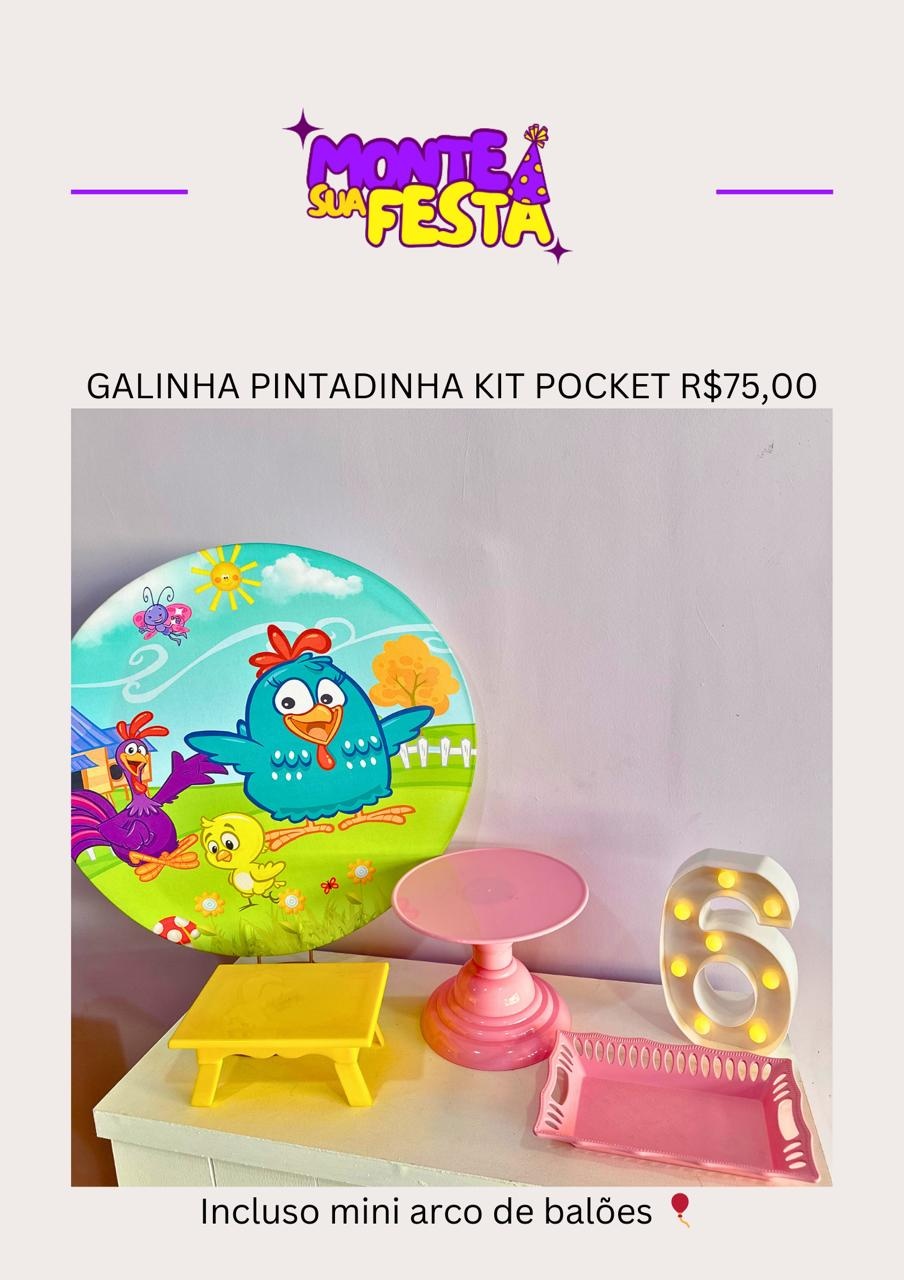 Galinha Pintadinha - Kit Pocket - Monte sua festa 