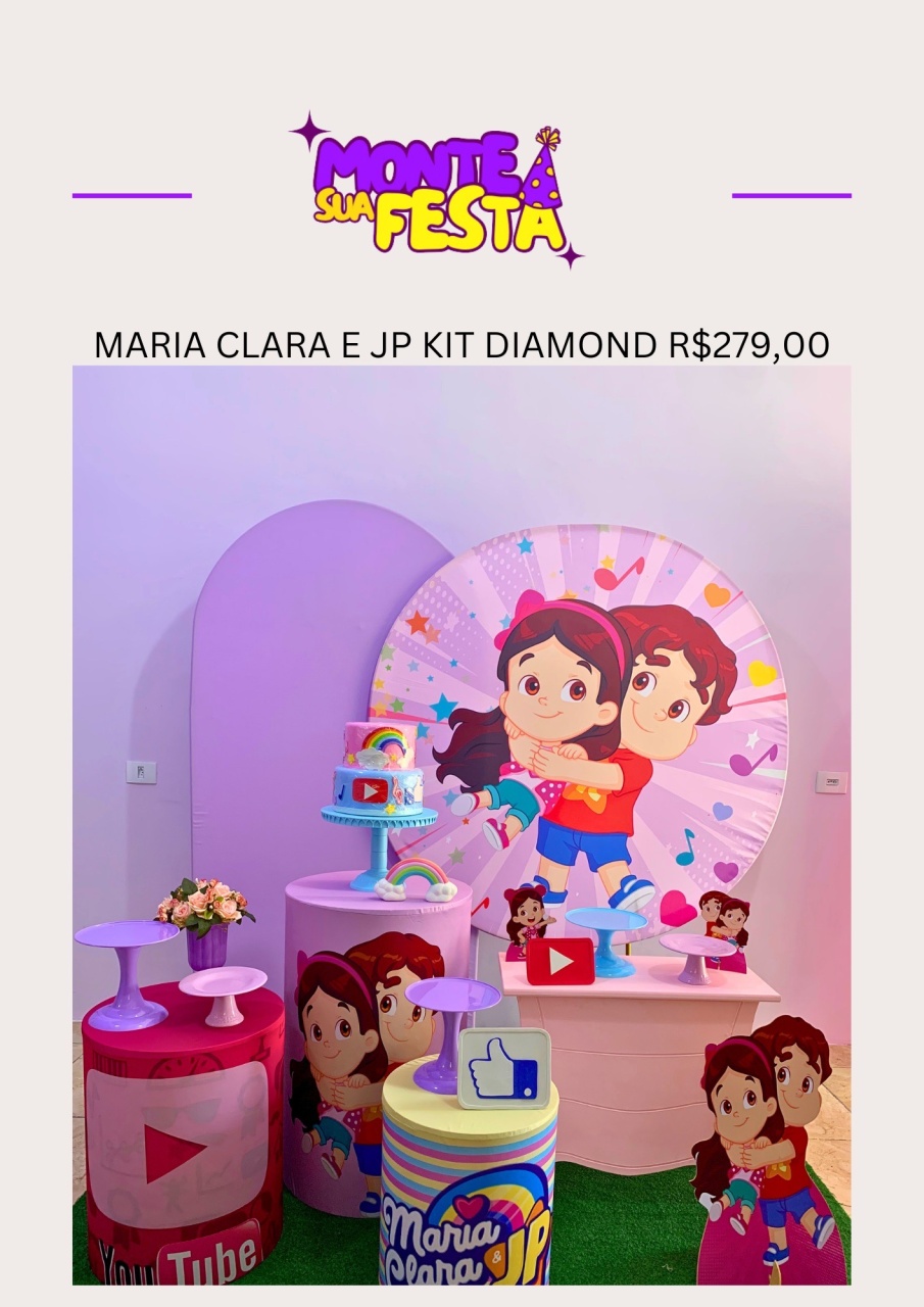 Maria Clara E Jp - Kit Diamond - Monte sua festa 