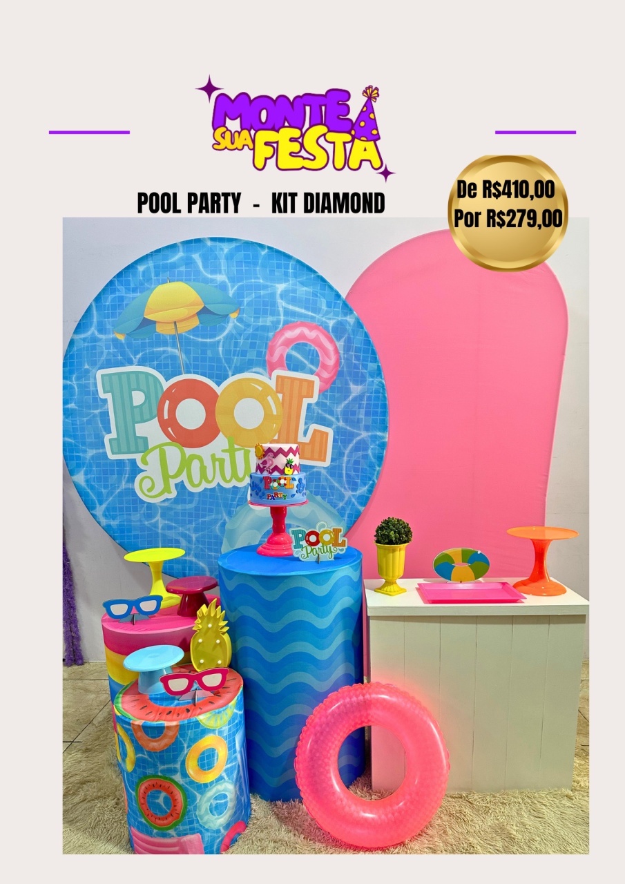 Pool Party - Kit Diamond - Monte sua festa 