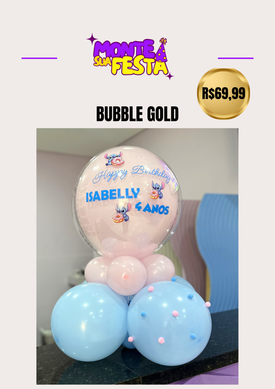 Bubble Stitch - Gold  - Monte sua festa 