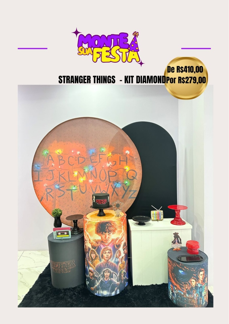 Stranger Things - Kit Diamond - Monte sua festa 