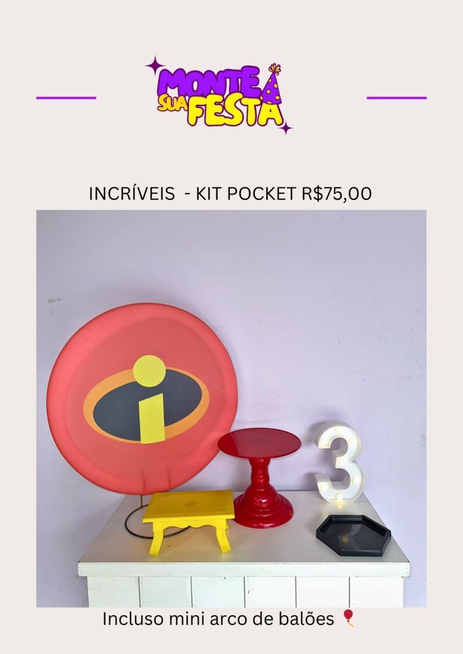 Incríveis - Kit Pocket  - Monte sua festa 