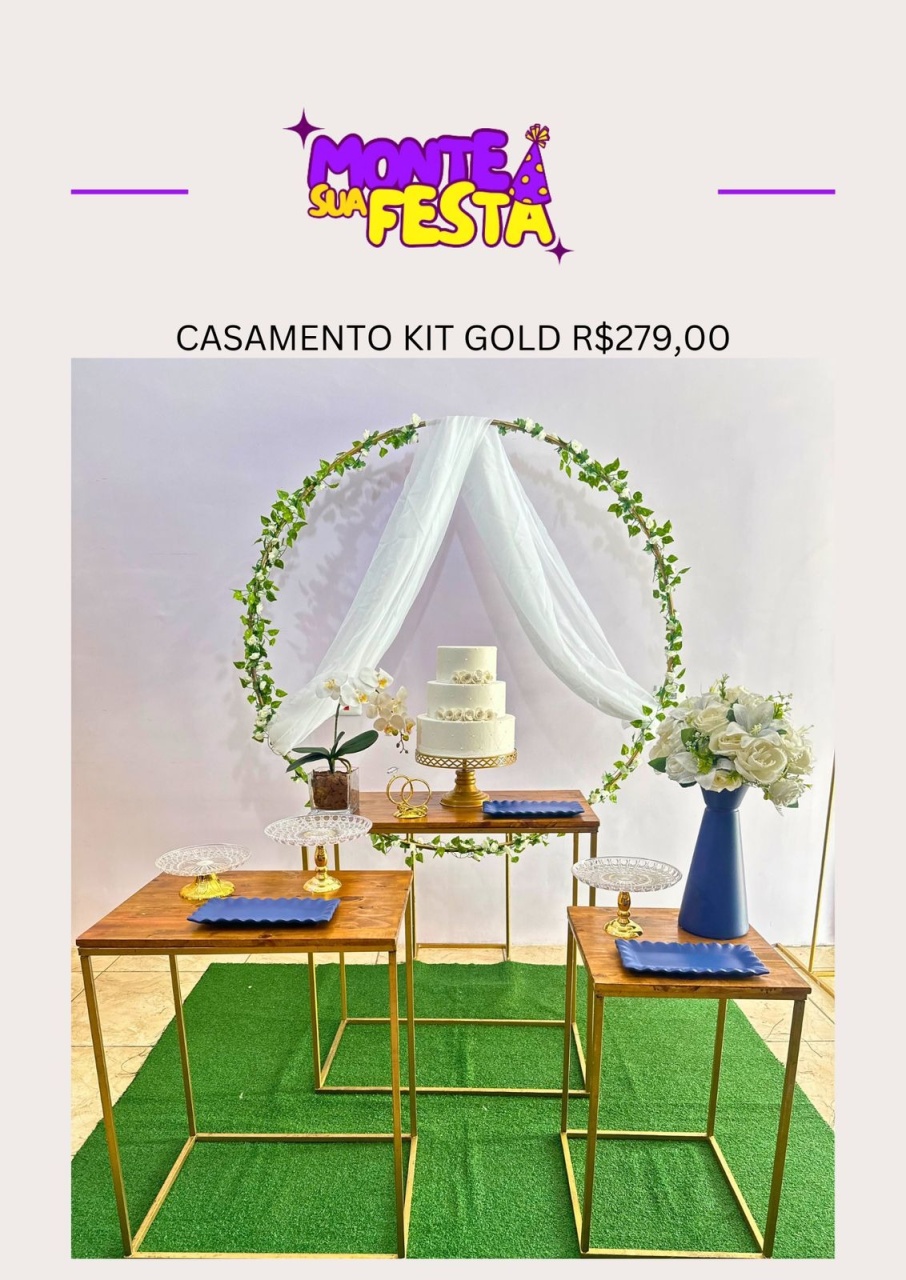 Casamento 4 - Kit Gold  - Monte sua festa 