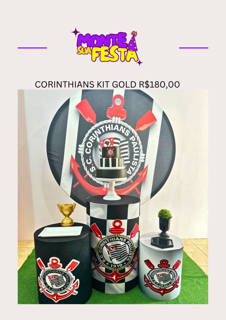 Corinthians - Kit Gold  - Monte sua festa 