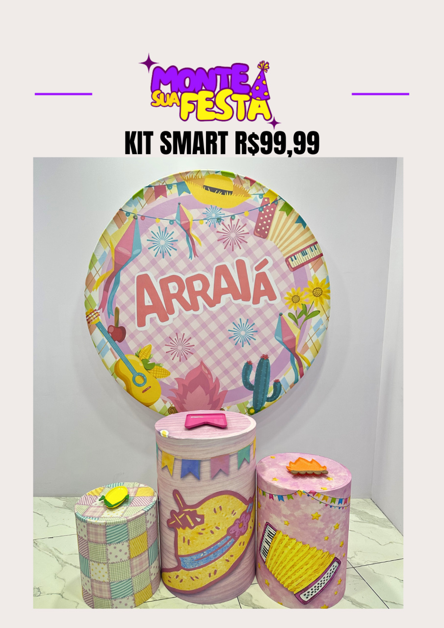 Arraiá Menina - Kit Smart - Monte sua festa 