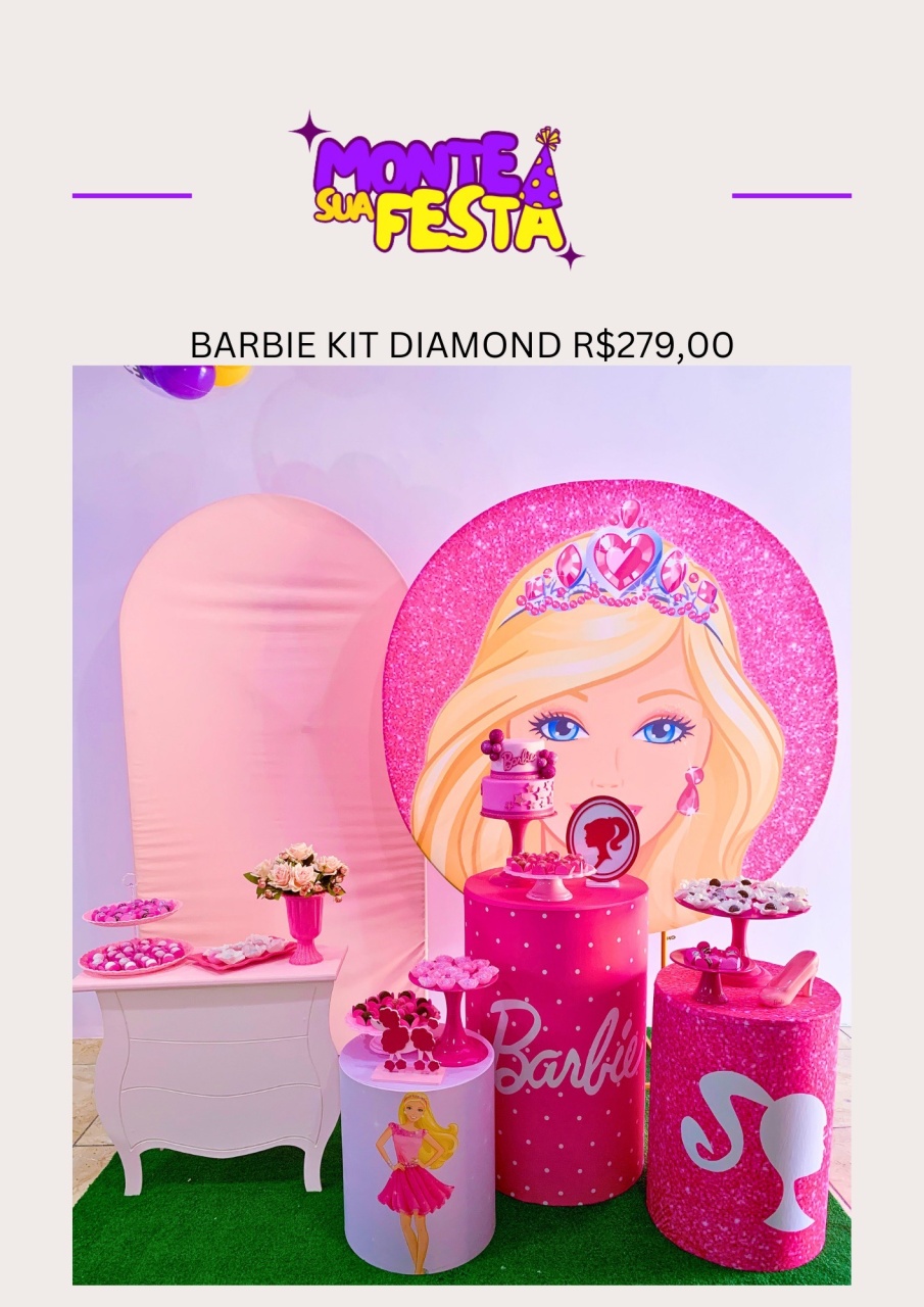 Barbie - Kit Diamond  - Monte sua festa 
