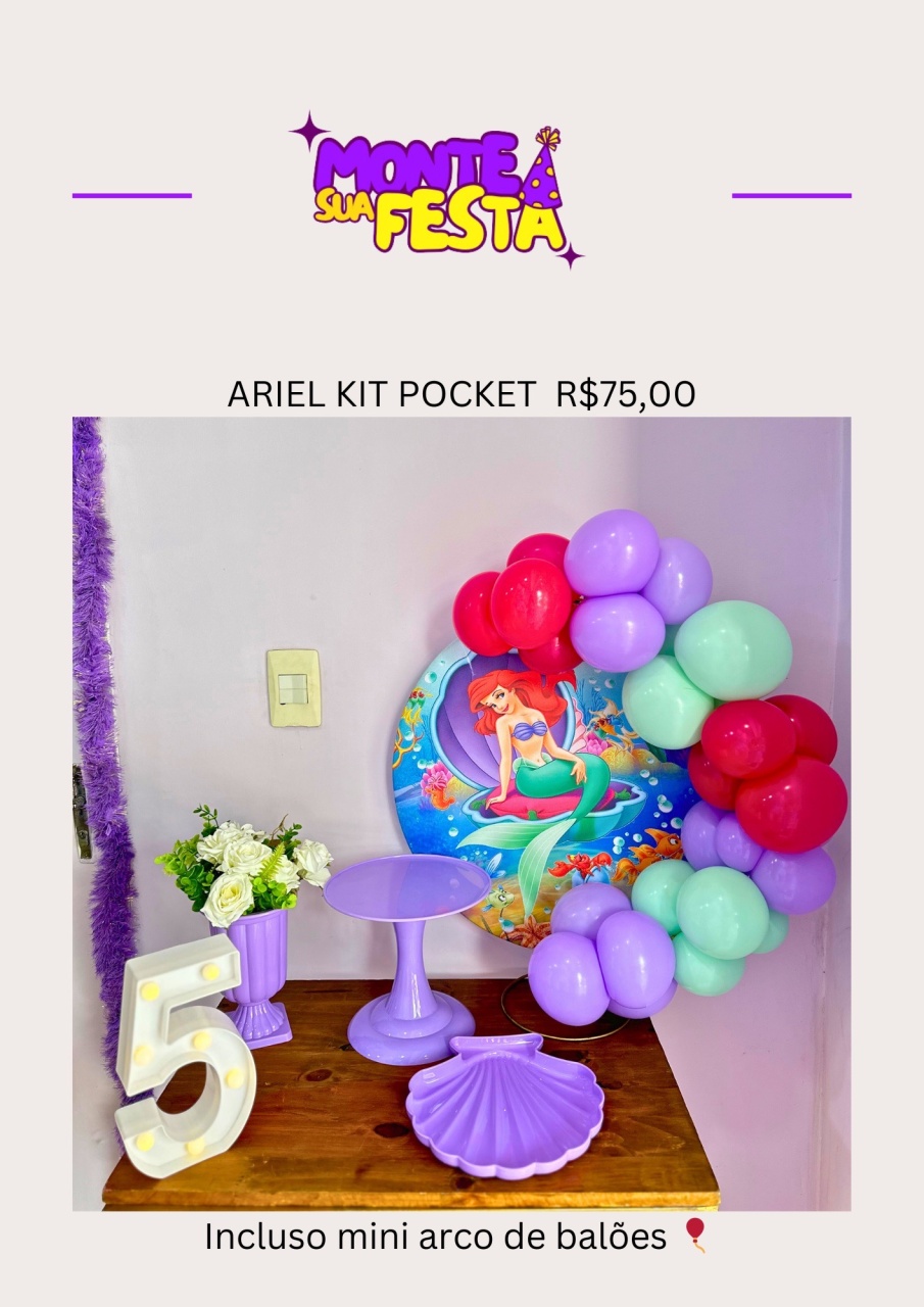 Ariel - Kit Pocket  - Monte sua festa 