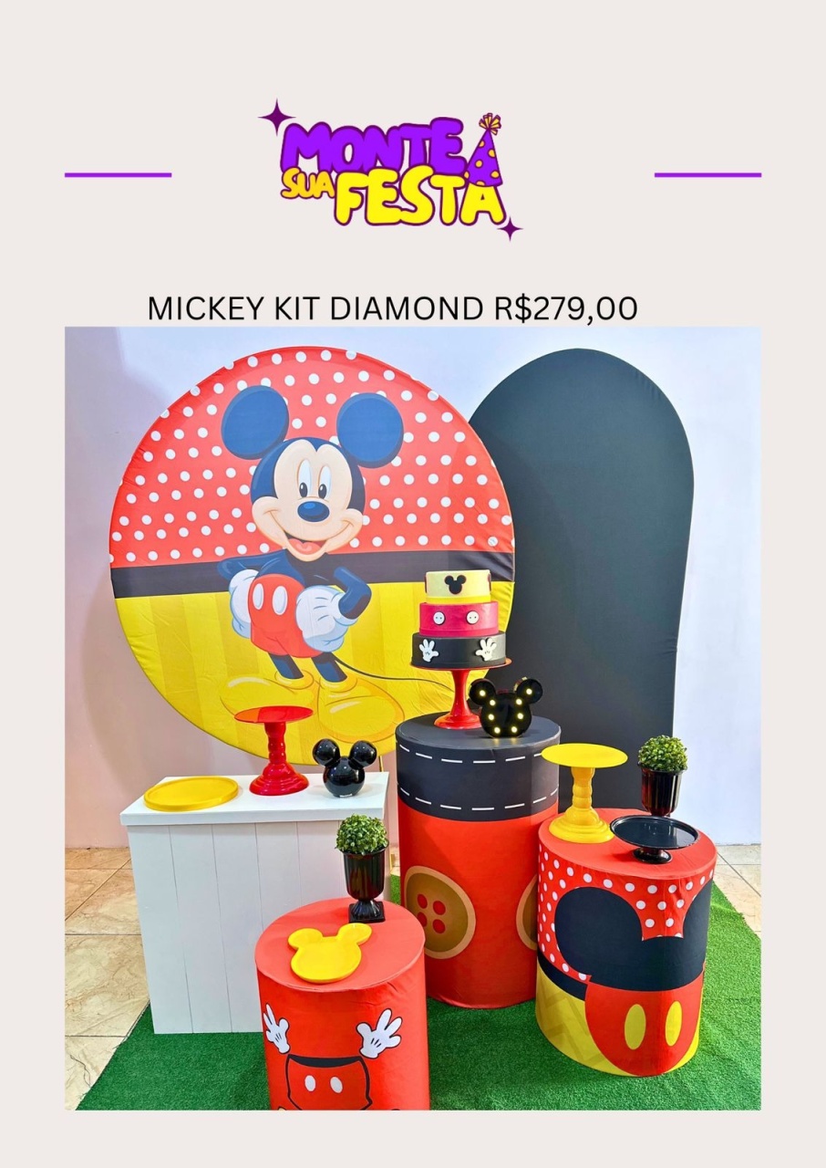 Mickey - Kit Diamond  - Monte sua festa 