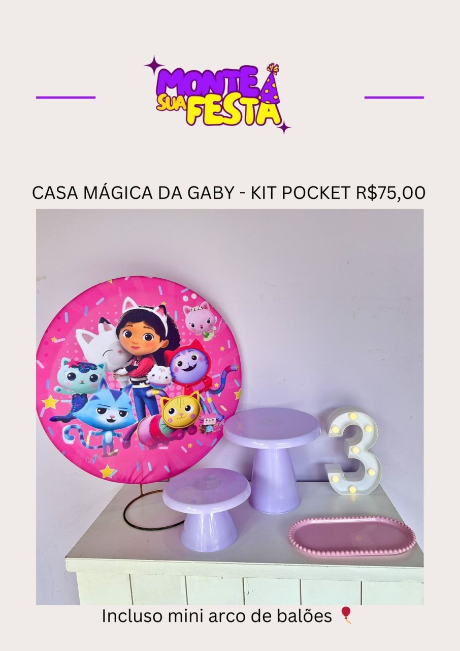 Casa Magica da Gaby- Kit Pocket  - Monte sua festa 
