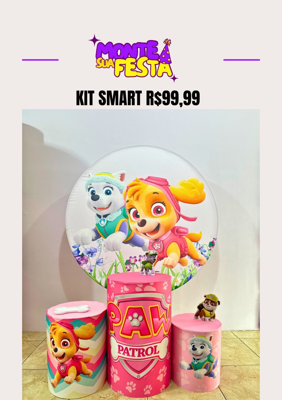 Patrulha Canina  Menina - Kit Smart - Monte sua festa 